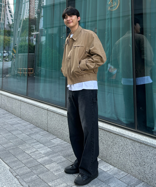 KIIMUIR(キミュア)の「ルーズフィットカラードジャケット_カーキベージュ(デニムジャケット・メンズ・タン・MEDIUM/LARGE/X-LARGE)」の6枚目の写真