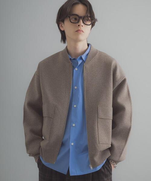 セール】『洗濯可』ダブルポケットニットブルゾン（ブルゾン）｜SENSE