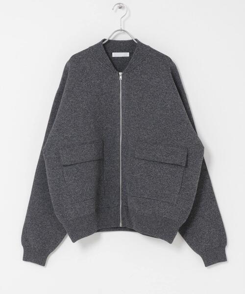 SENSE OF PLACE by URBAN RESEARCH（センスオブプレイスバイアーバンリサーチ）の「『洗濯可』ダブルポケットニットブルゾン（ブルゾン・メンズ・ブラック/ブラウン・MEDIUM/LARGE）」の19枚目の写真
