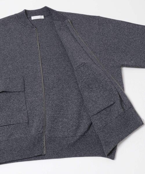 SENSE OF PLACE by URBAN RESEARCH（センスオブプレイスバイアーバンリサーチ）の「『洗濯可』ダブルポケットニットブルゾン（ブルゾン・メンズ・ブラック/ブラウン・MEDIUM/LARGE）」の18枚目の写真
