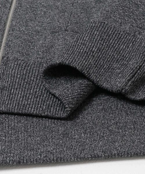 SENSE OF PLACE by URBAN RESEARCH（センスオブプレイスバイアーバンリサーチ）の「『洗濯可』ダブルポケットニットブルゾン（ブルゾン・メンズ・ブラック/ブラウン・MEDIUM/LARGE）」の16枚目の写真