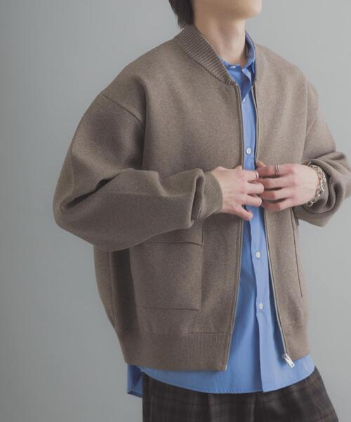 セール】『洗濯可』ダブルポケットニットブルゾン（ブルゾン）｜SENSE