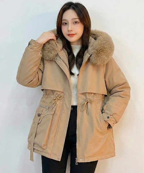 by LEGNA（バイレグナ）の「ボアライナー付きショート丈コート（その他アウター・レディース・ホワイト/ブラック/モカ/ダークブラウン・LARGE/X-LARGE/MEDIUM）」の8枚目の写真