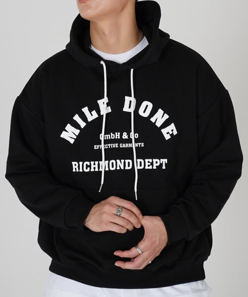 THE MILE（ザマイル）の「MILEDONE マイルドン シグネチャーフードパーカー[ブラック]（パーカー・メンズ・その他・S/M/L/XL）」の2枚目の写真