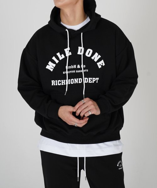 THE MILE（ザマイル）の「MILEDONE マイルドン シグネチャーフードパーカー[ブラック]（パーカー・メンズ・その他・S/M/L/XL）」の3枚目の写真