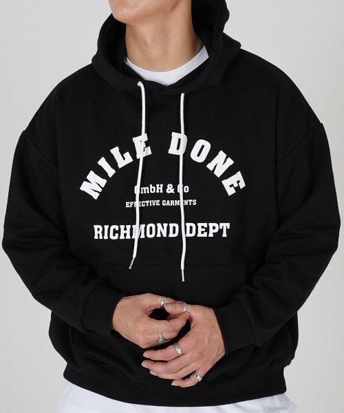 THE MILE（ザマイル）の「MILEDONE マイルドン シグネチャーフードパーカー[ブラック]（パーカー・メンズ・その他・S/M/L/XL）」の4枚目の写真