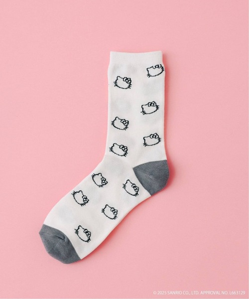 JOURNAL STANDARD relume（ジャーナルスタンダード　レリューム）の「HELLO KITTY / ハローキティ ソックス（ソックス/靴下・メンズ・ホワイト/ブラック・FREE）」の2枚目の写真
