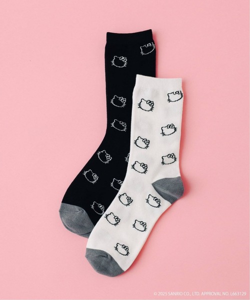 JOURNAL STANDARD relume（ジャーナルスタンダード　レリューム）の「HELLO KITTY / ハローキティ ソックス（ソックス/靴下・メンズ・ホワイト/ブラック・FREE）」の3枚目の写真