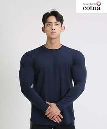 RVD（アールブイディー）の「プレミアム無地マッスルフィット長袖Tシャツ（ネイビー）（Tシャツ/カットソー）」