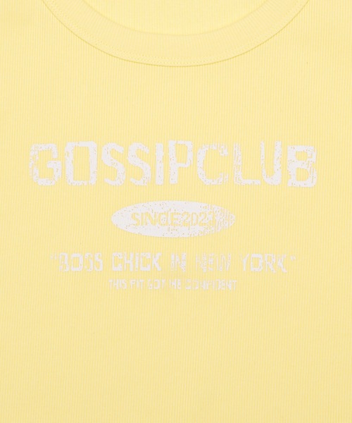 GOSSIP CLUB(ゴシップクラブ)の「ロゴプリントリブセットアップ(セットアップ・レディース・イエロー/ネイビー・FREE)」の11枚目の写真