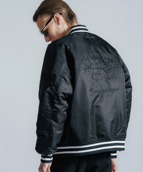 CRIMIE クライミー NYLON STADIUM BOMBER JACKET atfjkt CRIMIE/クライミー/NYLON STADIUM BOMBER JACKET/スタジアム ナイロン