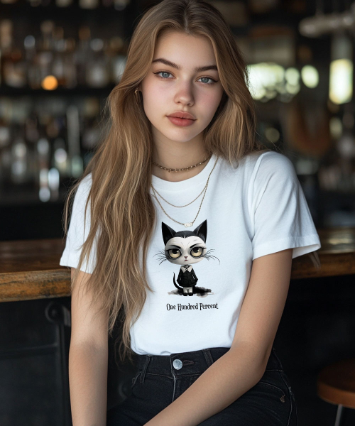 ONEHUNDREDPERCENT FOR WOMAN(ワンハンドレッドパーセントフォーウーマン)の「OHPxHARMONIA キャッツデイ レディース ベーシック 半袖Tシャツ(Tシャツ/カットソー・レディース・その他・S/M)」の2枚目の写真