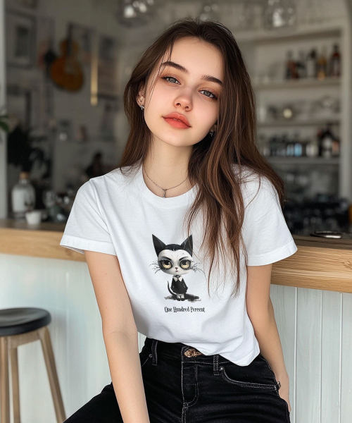 ONEHUNDREDPERCENT FOR WOMAN(ワンハンドレッドパーセントフォーウーマン)の「OHPxHARMONIA キャッツデイ レディース ベーシック 半袖Tシャツ(Tシャツ/カットソー・レディース・その他・S/M)」の3枚目の写真