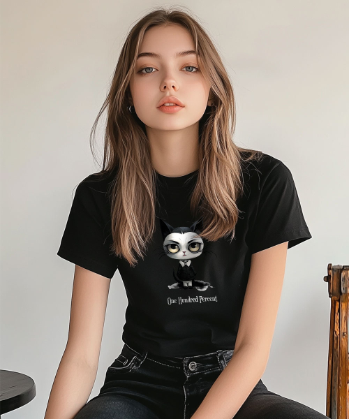 ONEHUNDREDPERCENT FOR WOMAN(ワンハンドレッドパーセントフォーウーマン)の「OHPxHARMONIA キャッツデイ レディース ベーシック 半袖Tシャツ(Tシャツ/カットソー・レディース・その他・S/M)」の4枚目の写真