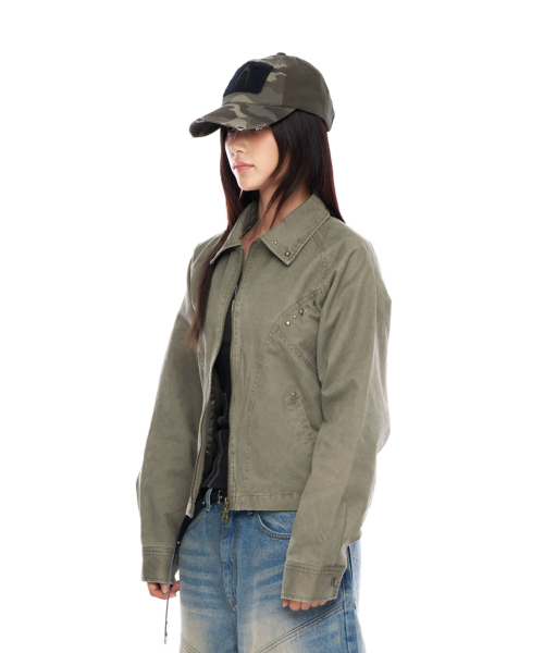 AAKAM（アーカム）の「Incision Studded Cotton Jacket (Khaki)（その他アウター・レディース・その他・1/2）」の15枚目の写真