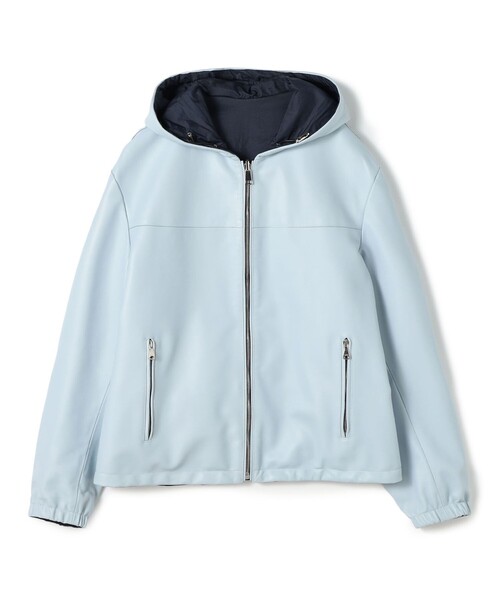 【別注】EMMETI LUCA ラムレザー リバーシブルフーデッドブルゾン