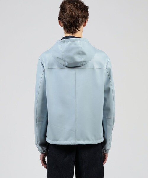 TOMORROWLAND （トゥモローランド）の「【別注】EMMETI LUCA ラムレザー リバーシブルフーデッドブルゾン（ブルゾン・メンズ・ブルー系その他/ブラウン系その他・M/S）」の6枚目の写真