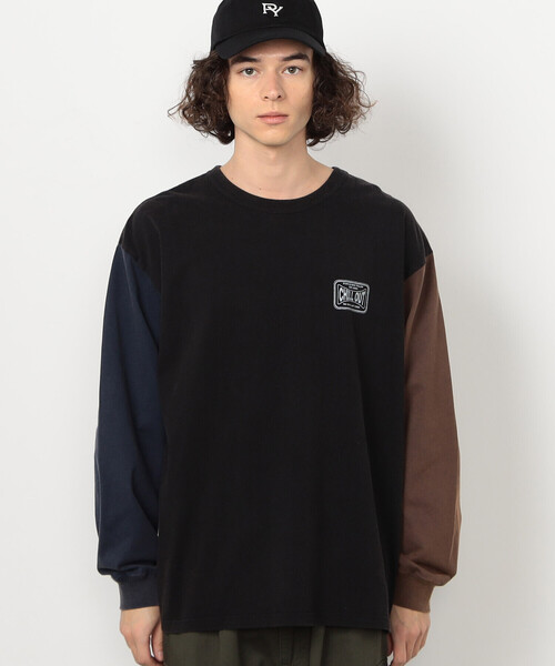 Purple&Yellow(パープルアンドイエロー)の「フロスト加工プリント長袖Tシャツ(Tシャツ/カットソー・メンズ・ホワイト/ミント/マルチ・LARGE/MEDIUM/SMALL)」の17枚目の写真