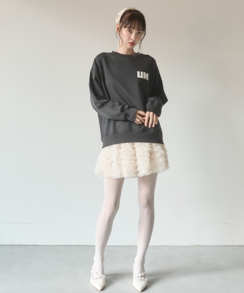 Nadana（ナダナ）の「ロゴルーズプルオーバー（スウェット・レディース・アイボリー/グレー・FREE）」の13枚目の写真