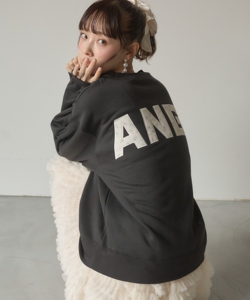 Nadana（ナダナ）の「ロゴルーズプルオーバー（スウェット・レディース・アイボリー/グレー・FREE）」の19枚目の写真
