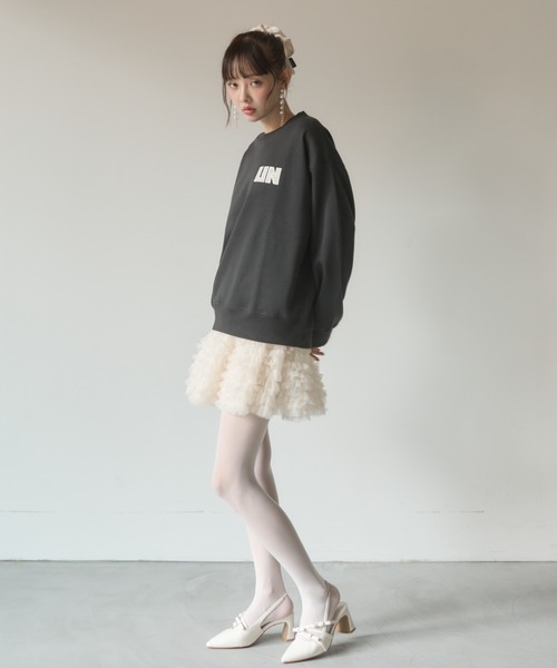 Nadana（ナダナ）の「ロゴルーズプルオーバー（スウェット・レディース・アイボリー/グレー・FREE）」の14枚目の写真