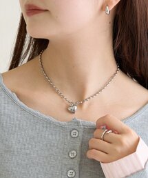 【Lara】ステンレスハートネックレス