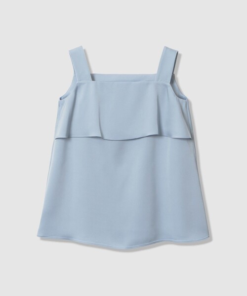 ANAYI（アナイ）の「【セットアップ対応商品】ストレッチダブルサテンキャミソール（シャツ/ブラウス・レディース・サックスブルー/ホワイト/ネイビー・38/36）」の3枚目の写真