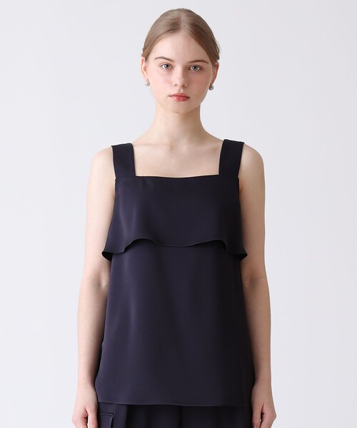 ANAYI（アナイ）の「【セットアップ対応商品】ストレッチダブルサテンキャミソール（シャツ/ブラウス・レディース・サックスブルー/ホワイト/ネイビー・38/36）」の11枚目の写真