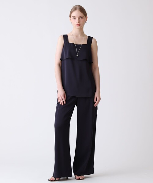 ANAYI（アナイ）の「【セットアップ対応商品】ストレッチダブルサテンキャミソール（シャツ/ブラウス・レディース・サックスブルー/ホワイト/ネイビー・38/36）」の14枚目の写真