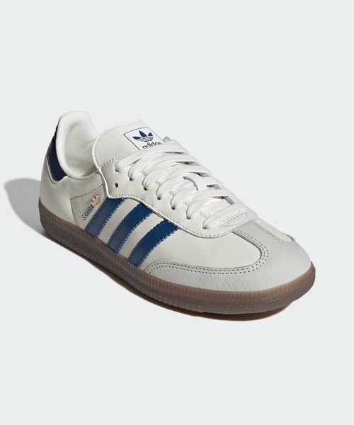 adidas（アディダス）の「【ZOZO限定】サンバ OG / Samba OG / アディダスオリジナルス adidas Originals スニーカー（スニーカー・レディース・ホワイト/ホワイト×ブルー・22.0cm/24.0cm/29.5cm/23.5cm/23.0cm/22.5cm/29.0cm/28.5cm/28.0cm/27.5cm/27.0cm/26.5cm/26.0cm/25.5cm/25.0cm/24.5cm）」の7枚目の写真