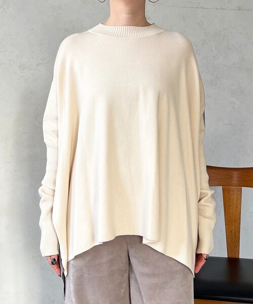 un dix cors（アンディコール）の「ドルマンスリーブ配色ニットプルオーバー（ニット/セーター・レディース・ブルー/オフホワイト/ブラック・FREE）」の10枚目の写真