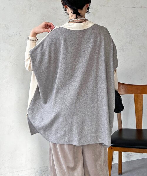 un dix cors（アンディコール）の「ドルマンスリーブ配色ニットプルオーバー（ニット/セーター・レディース・ブルー/オフホワイト/ブラック・FREE）」の20枚目の写真