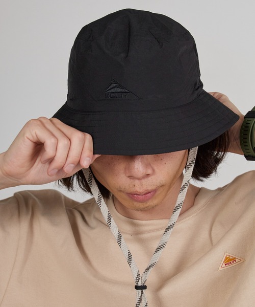 KELTY（ケルティ）の「KELTY/ケルティ ブランドロゴ ナイロンバケットハット（ハット・メンズ・ブラック/グレー/カーキ/ブルー・FREE）」の2枚目の写真