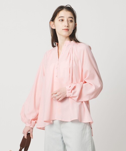 プリーツ ボリュームスリーブ ブラウス ‐ウォッシャブル‐（シャツ