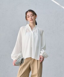 UNITED ARROWS（ユナイテッドアローズ）の「プリーツ ボリュームスリーブ ブラウス ‐ウォッシャブル‐（シャツ/ブラウス）」