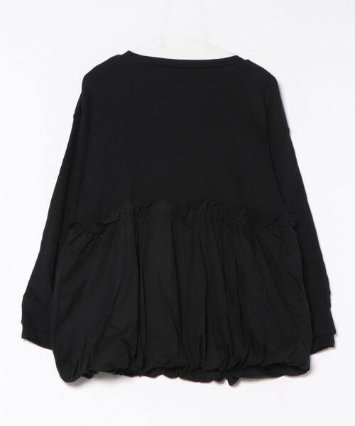 RCD(アールシーディー)の「ペプラム切替バルーントップス(Tシャツ/カットソー・レディース・カーキ/ブラック/オフホワイト・4L~5L/LL~3L/M-L)」の22枚目の写真