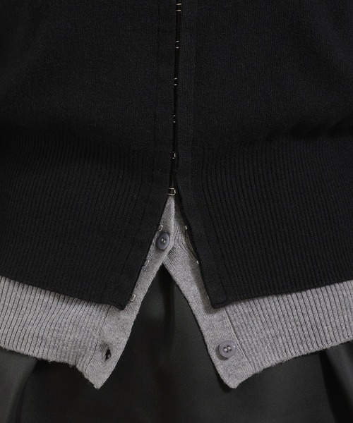 Perushu(ペルーシュ)の「TwoTone Layered Balloon Sleeve Cardigan/ツートーンレイヤードバルーンスリーブカーディガン(カーディガン/ボレロ・レディース・ブラウン/イエロー/ブラック・FREE)」の16枚目の写真