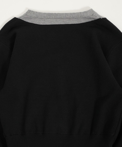 Perushu(ペルーシュ)の「TwoTone Layered Balloon Sleeve Cardigan/ツートーンレイヤードバルーンスリーブカーディガン(カーディガン/ボレロ・レディース・ブラウン/イエロー/ブラック・FREE)」の18枚目の写真