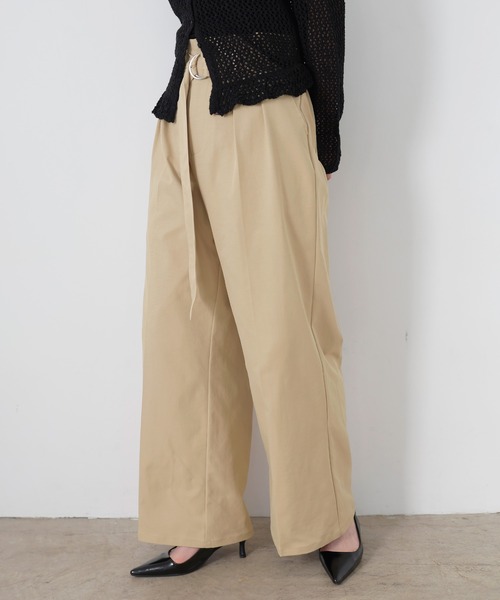 LIAN（リアン）の「ウエストギャザーチノパンツ（チノパンツ・レディース・ネイビー/ベージュ/ブラック・FREE）」の6枚目の写真