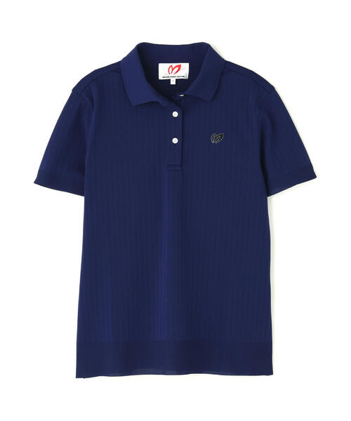 MASTER BUNNY EDITION（マスターバニーエディション）の「【MASTER BUNNY EDITION】リブスタート針抜きスムース（ポロシャツ・レディース・ブラック/ホワイト/ネイビー・MEDIUM/LARGE/SMALL）」の3枚目の写真