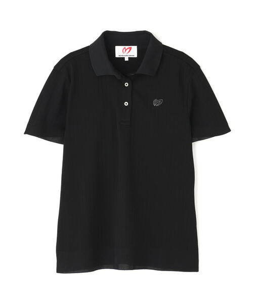 MASTER BUNNY EDITION（マスターバニーエディション）の「【MASTER BUNNY EDITION】リブスタート針抜きスムース（ポロシャツ・レディース・ブラック/ホワイト/ネイビー・MEDIUM/LARGE/SMALL）」の2枚目の写真