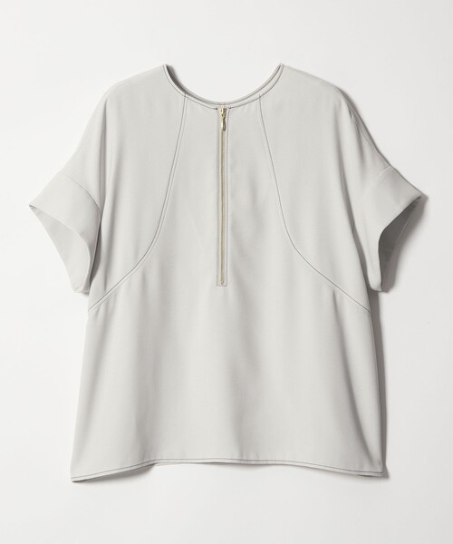 EMMEL REFINES（エメルリファインズ）の「＜EMMEL REFINES＞EM 2WAY ジップ ブラウス（シャツ/ブラウス・レディース・オフホワイト/ブラック/ライトグレー・FREE）」の3枚目の写真