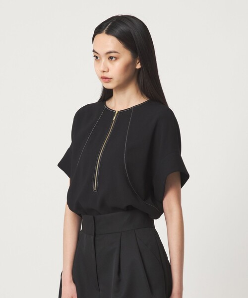 EMMEL REFINES（エメルリファインズ）の「＜EMMEL REFINES＞EM 2WAY ジップ ブラウス（シャツ/ブラウス・レディース・オフホワイト/ブラック/ライトグレー・FREE）」の17枚目の写真