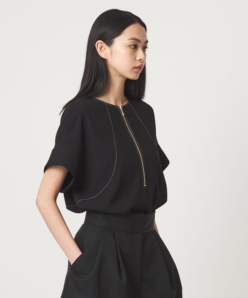 EMMEL REFINES（エメルリファインズ）の「＜EMMEL REFINES＞EM 2WAY ジップ ブラウス（シャツ/ブラウス・レディース・オフホワイト/ブラック/ライトグレー・FREE）」の19枚目の写真