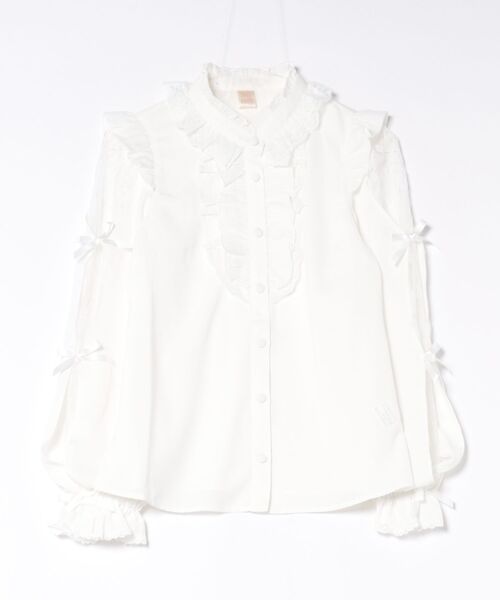 Secret Honey（シークレットハニー）の「袖スリット長袖ブラウス（シャツ/ブラウス・レディース・オフホワイト/グレー/ブラック・MEDIUM）」の21枚目の写真