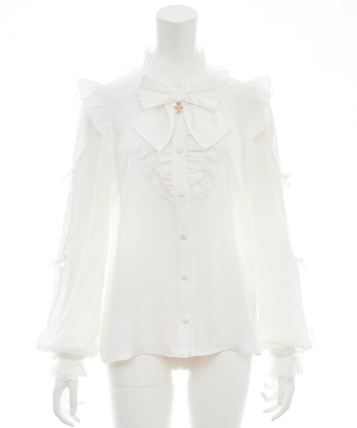 Secret Honey（シークレットハニー）の「袖スリット長袖ブラウス（シャツ/ブラウス・レディース・オフホワイト/グレー/ブラック・MEDIUM）」の14枚目の写真