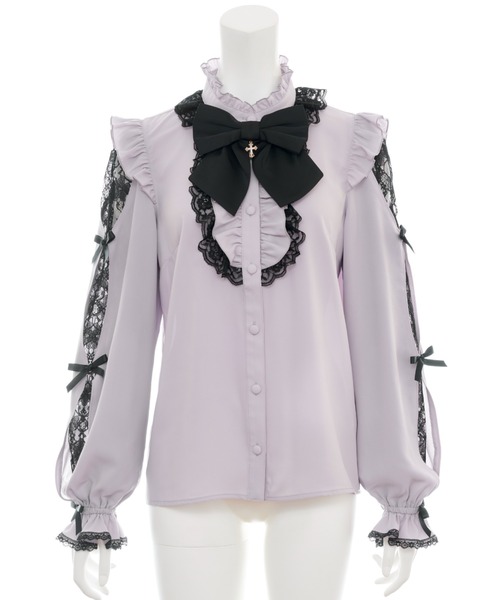 Secret Honey（シークレットハニー）の「袖スリット長袖ブラウス（シャツ/ブラウス・レディース・オフホワイト/グレー/ブラック・MEDIUM）」の15枚目の写真