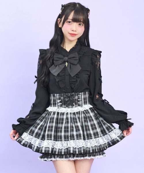 Secret Honey（シークレットハニー）の「袖スリット長袖ブラウス（シャツ/ブラウス・レディース・オフホワイト/グレー/ブラック・MEDIUM）」の12枚目の写真