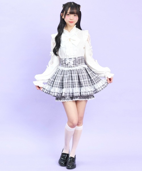 Secret Honey（シークレットハニー）の「袖スリット長袖ブラウス（シャツ/ブラウス・レディース・オフホワイト/グレー/ブラック・MEDIUM）」の4枚目の写真