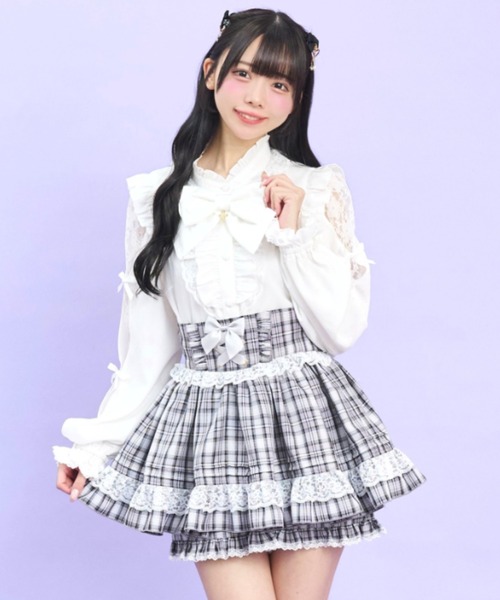 Secret Honey（シークレットハニー）の「袖スリット長袖ブラウス（シャツ/ブラウス・レディース・オフホワイト/グレー/ブラック・MEDIUM）」の5枚目の写真